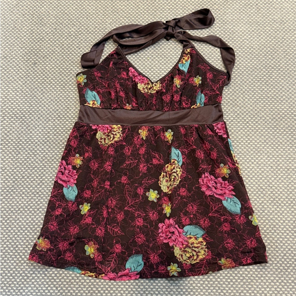 DKNY Jeans Floral Halter Top